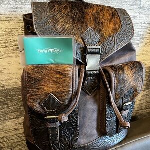 Trinity Brown Backpack with Fur Accents